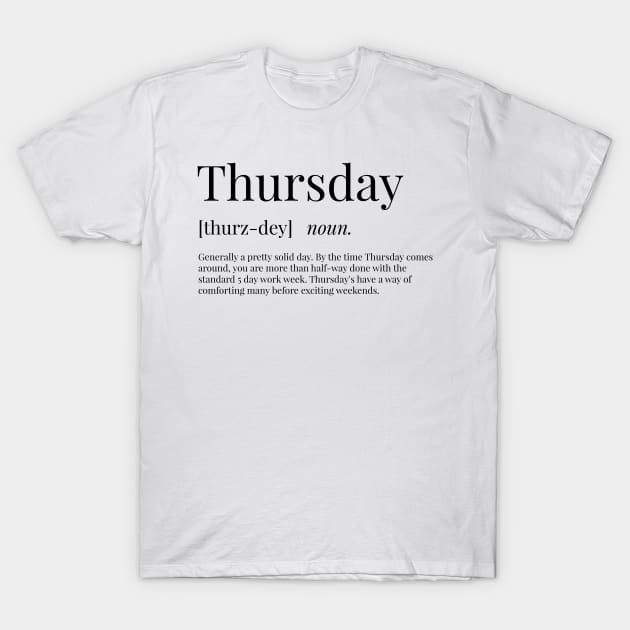 THURSDAY DEFINITION MEANING visual data 6